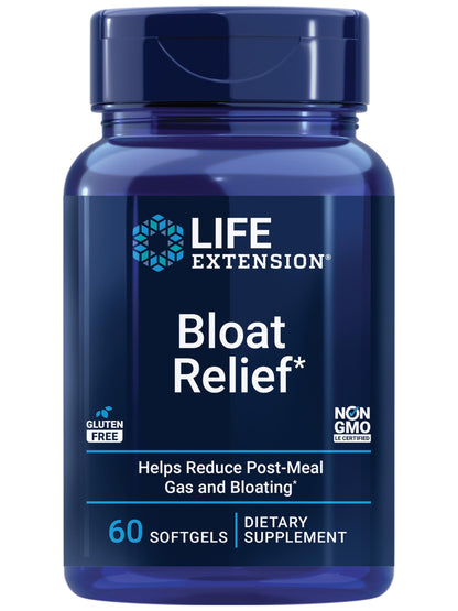 Life Extension Bloat Relief – Artichoke, Ginger, Fennel & Turmeric for Digestive Health | 60 Softgels | Gluten Free, Non-GMO