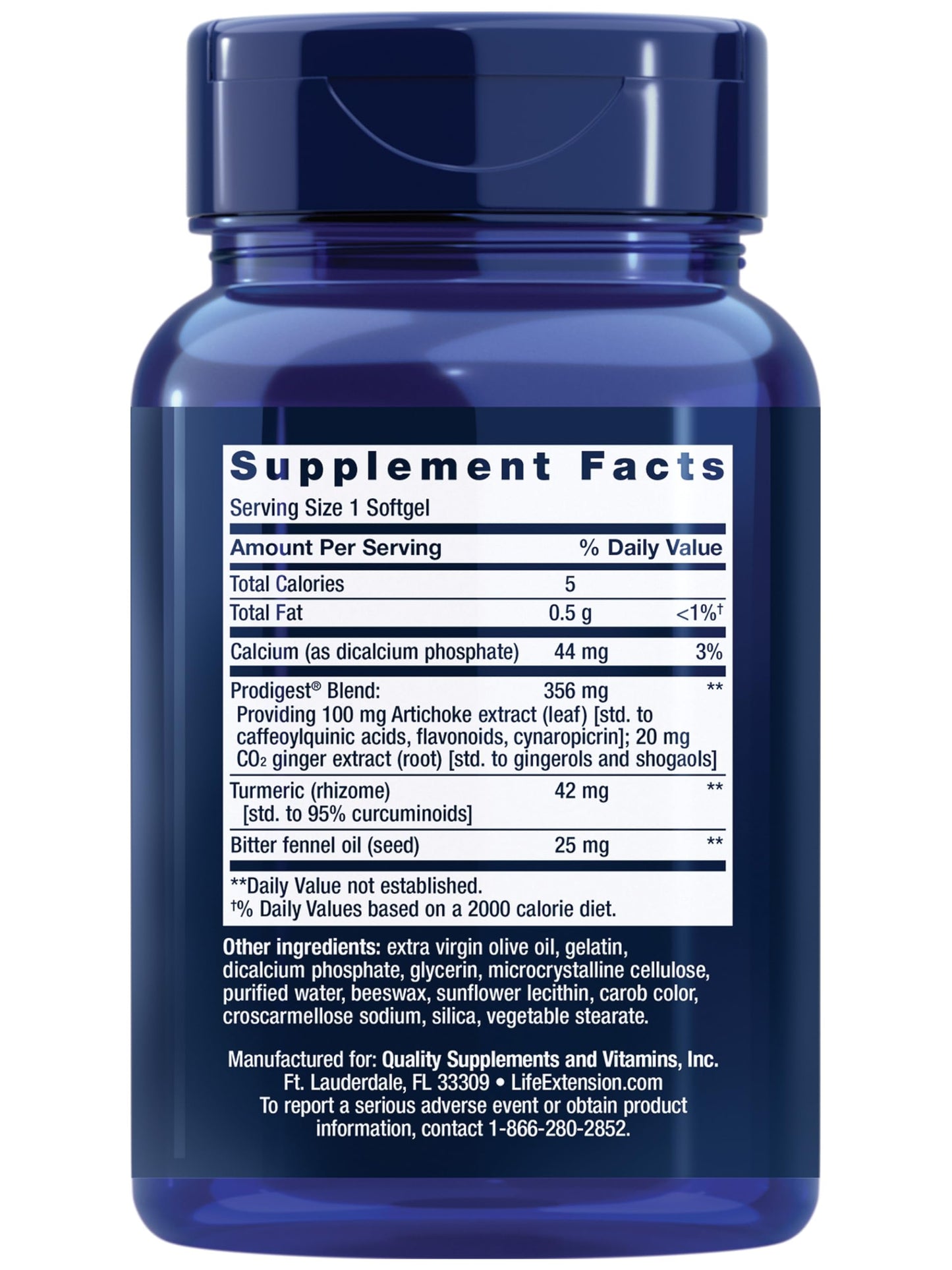 Life Extension Bloat Relief – Artichoke, Ginger, Fennel & Turmeric for Digestive Health | 60 Softgels | Gluten Free, Non-GMO