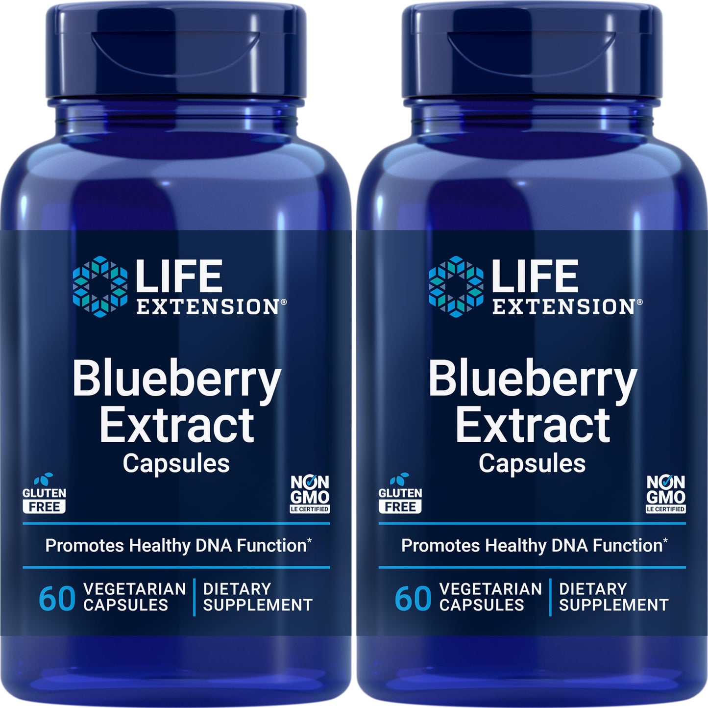 Life Extension Blueberry Extract - 60 Vegetarian Capsules (Pack of 2)