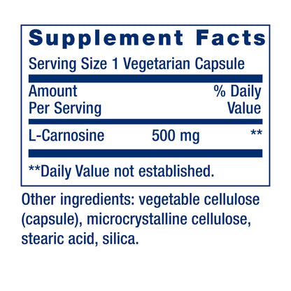Life Extension Carnosine – Healthy Aging, Exercise Recovery | 60 Vegetarian Capsules