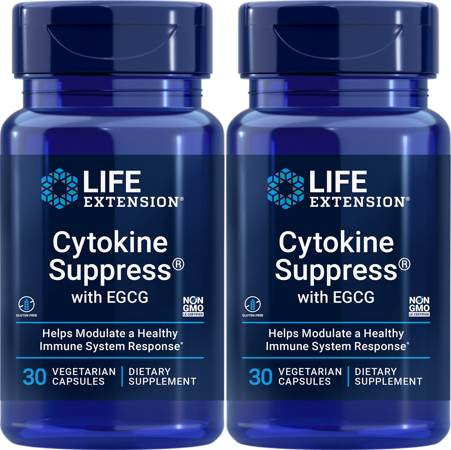 Life Extension Cytokine Suppress with EGCG – 30 Vegetarian Capsules (Pack of 2)