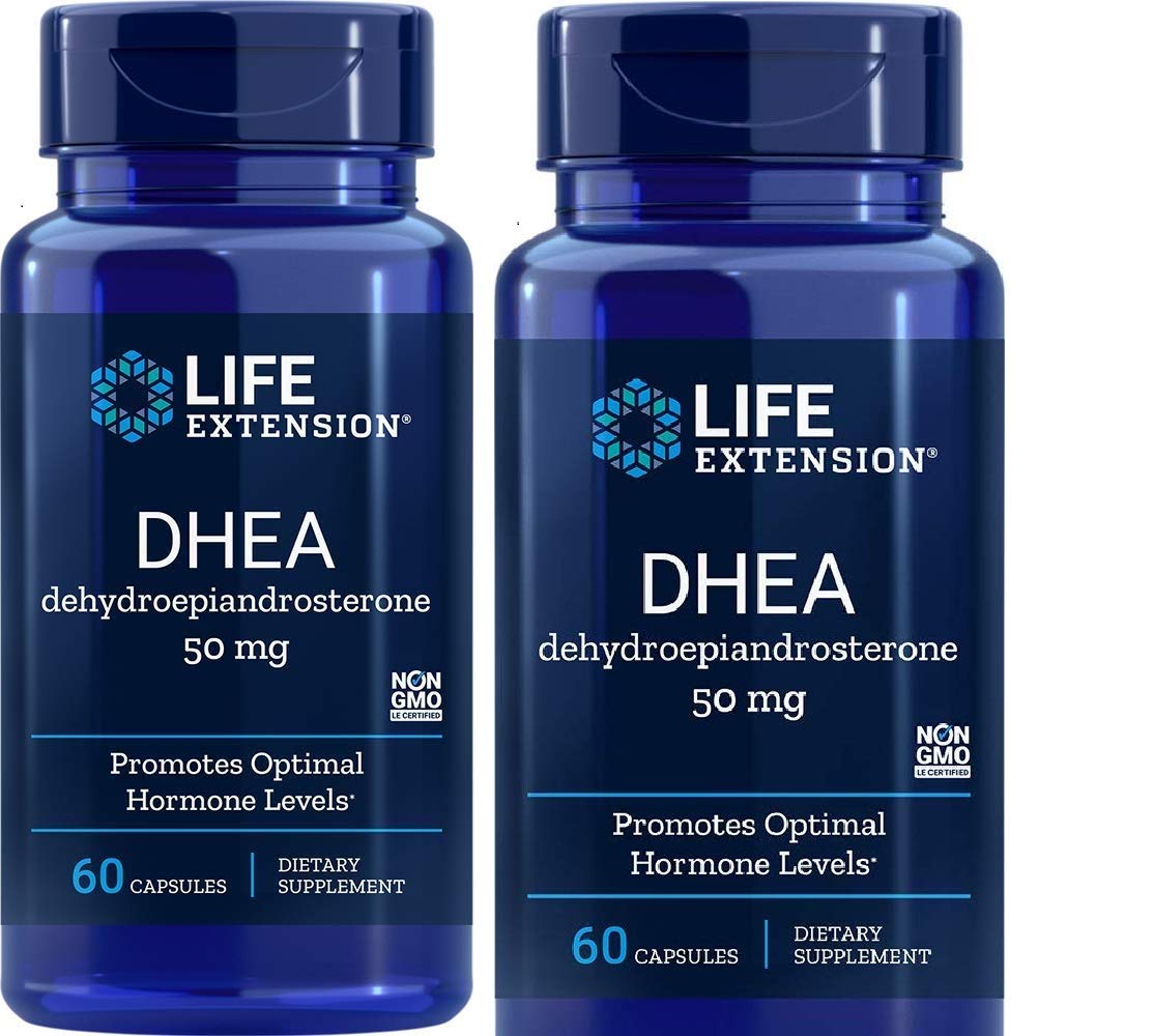 Life Extension DHEA 50 mg – 60 Capsules (2 Pack) | DHEA Supplement