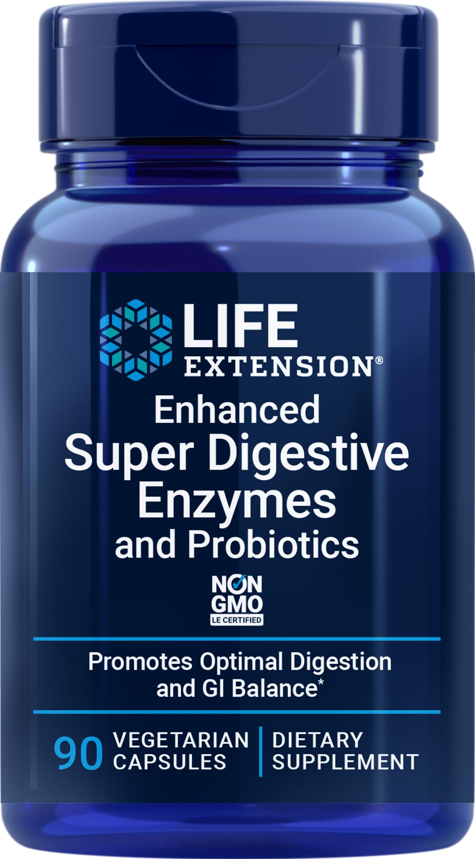 Life Extension Enhanced Super Digestive Enzymes & Probiotics, 90 Vegetarian Capsules