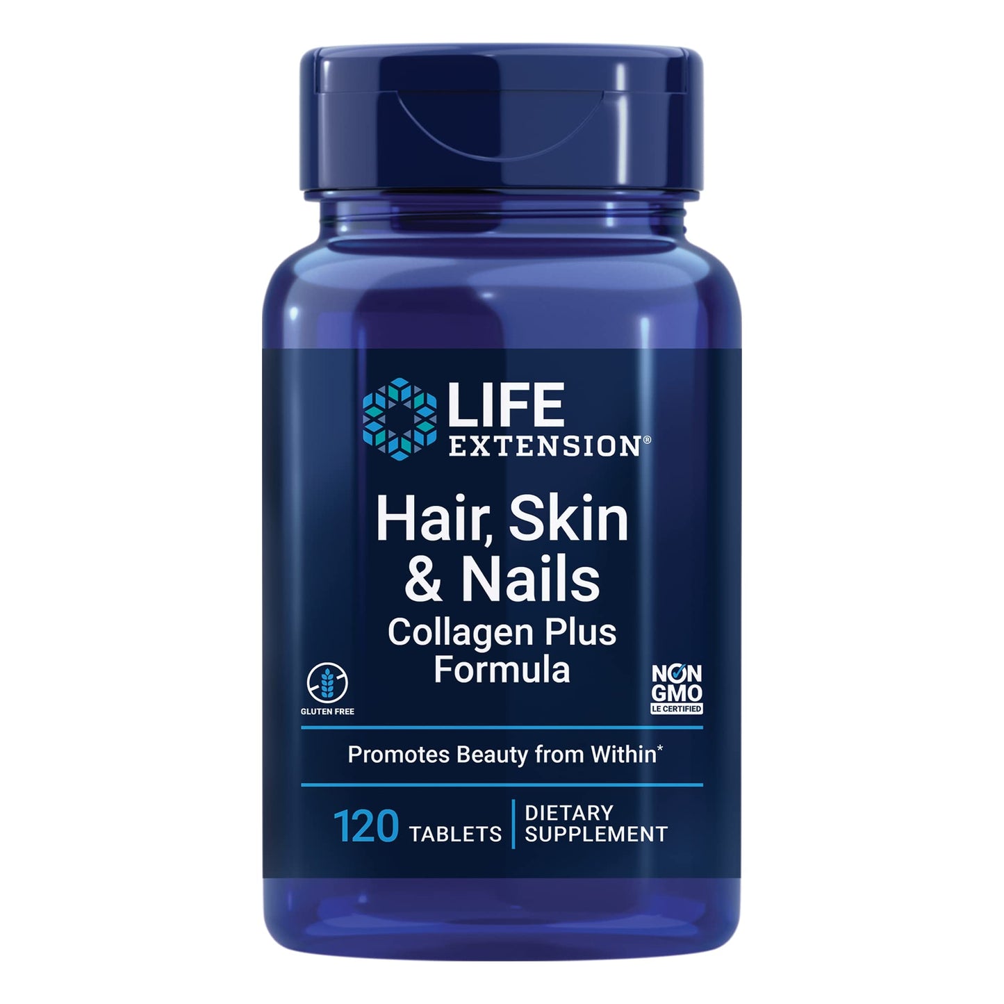 Life Extension Hair, Skin & Nails Collagen Plus - 120 Count