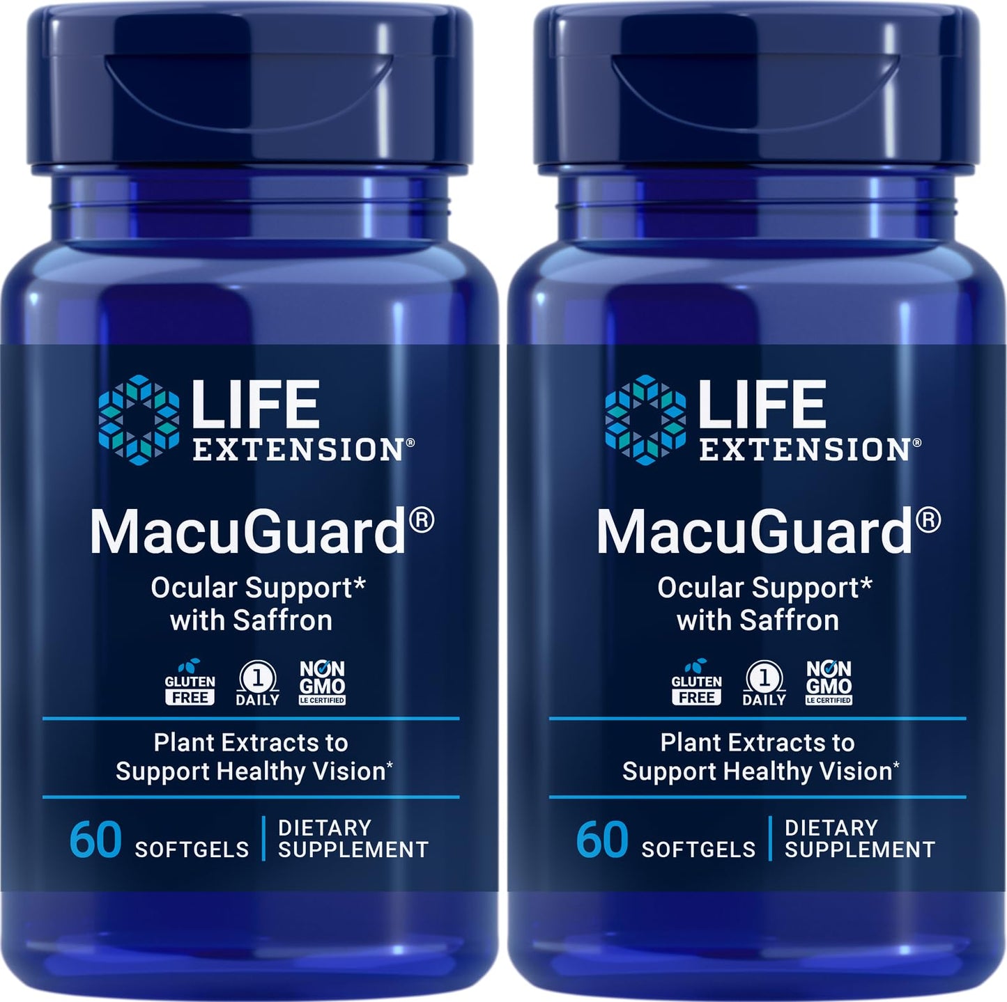Life Extension MacuGuard Ocular Support with Saffron – 60 Softgels (Pack of 2)