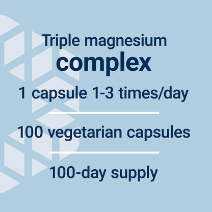 Life Extension Magnesium Caps 500 mg – Mg Oxide/Citrate/Succinate – 2x100 Veg Caps