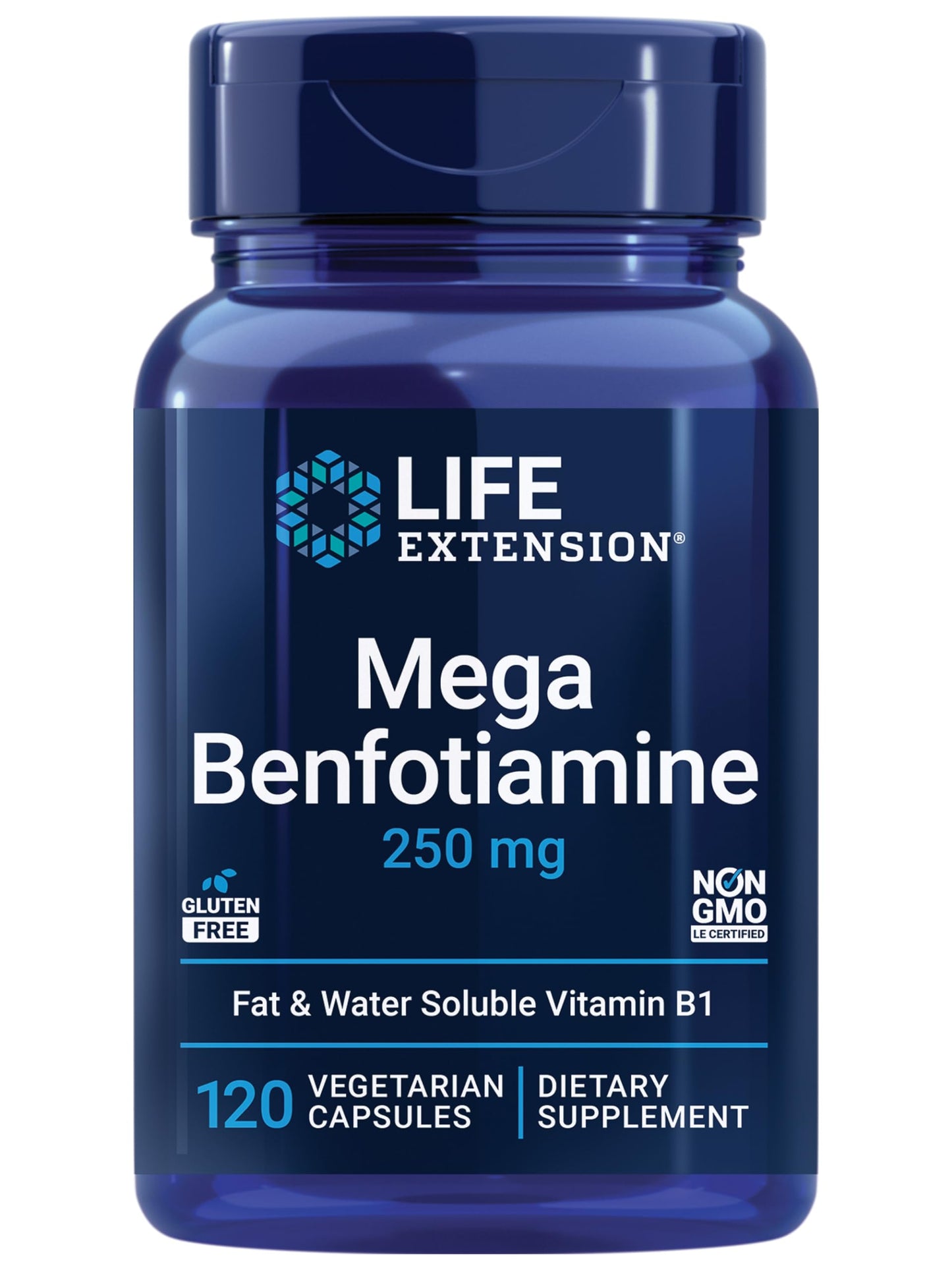 Life Extension Mega Benfotiamine 250 mg | Fat-Soluble Vitamin B1, 120 Capsules