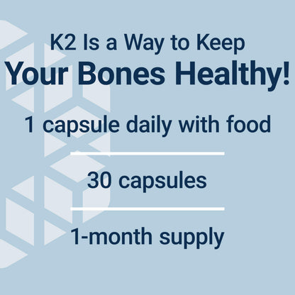 Life Extension Mega Vitamin K2 – 45 mg K2 for Strong Bones, 30 Capsules