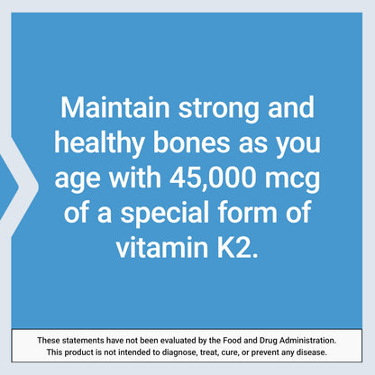 Life Extension Mega Vitamin K2 – 45 mg K2 for Strong Bones, 30 Capsules