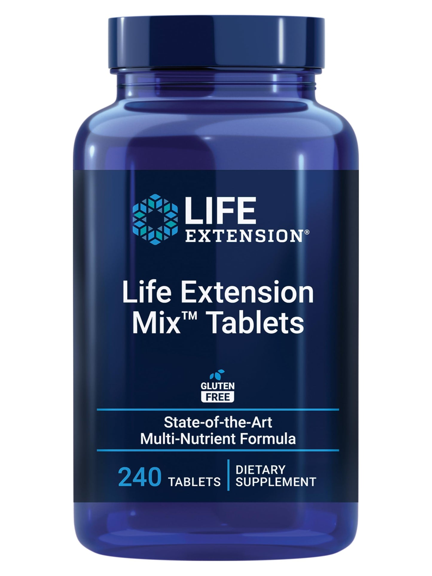 Life Extension Mix Tablets – High-Potency Multi-Nutrient Formula for Whole-Body Health (Gluten-Free, 240 Tablets)