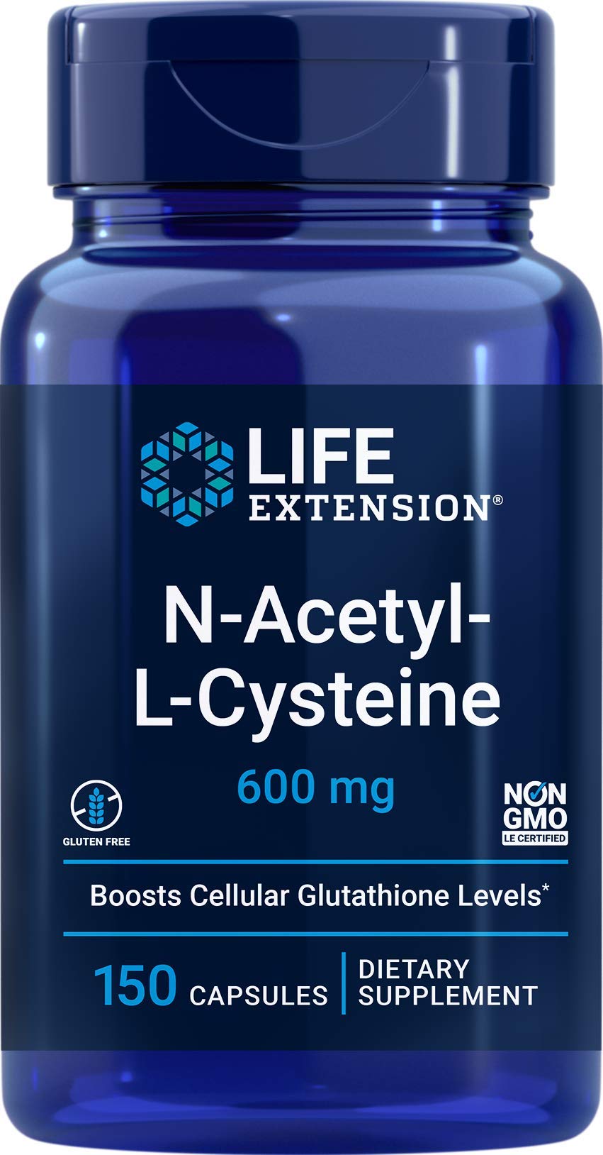 Life Extension NAC 600mg, 150 Capsules – N-Acetyl-L-Cysteine Supplement