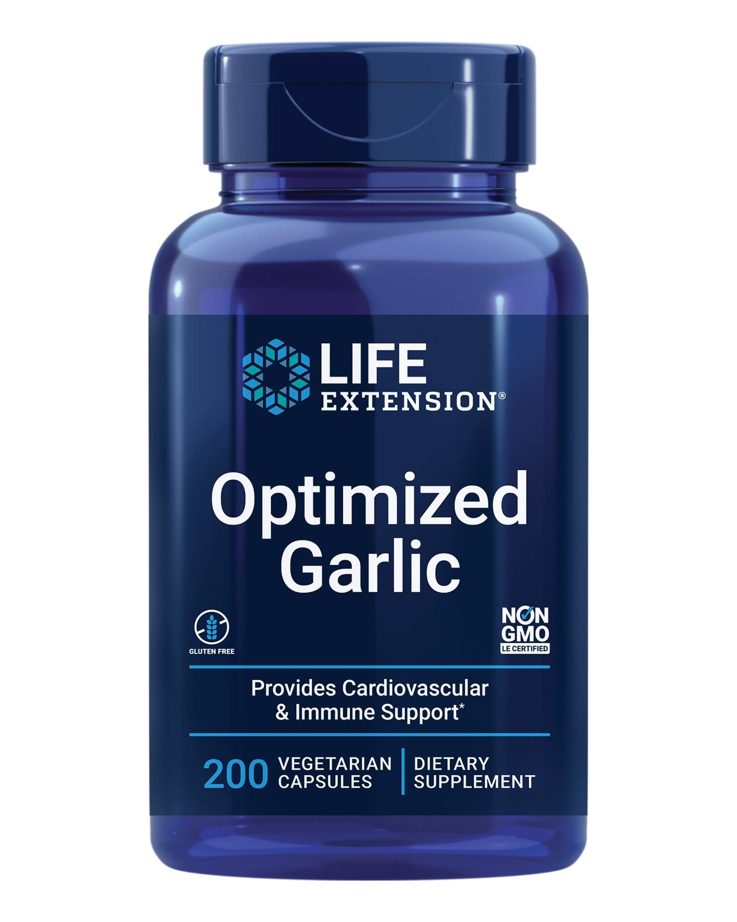 Life Extension Optimized Garlic - Heart Health, Immune Support, 200 Capsules