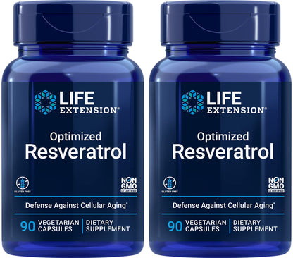Life Extension Optimized Resveratrol – 90 Veg Caps (Pack of 2)