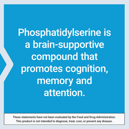 Life Extension PS Caps, phosphatidylserine, for Cognitive Performance, Gluten-Free, Non-GMO, Vegetarian, 100 Capsules