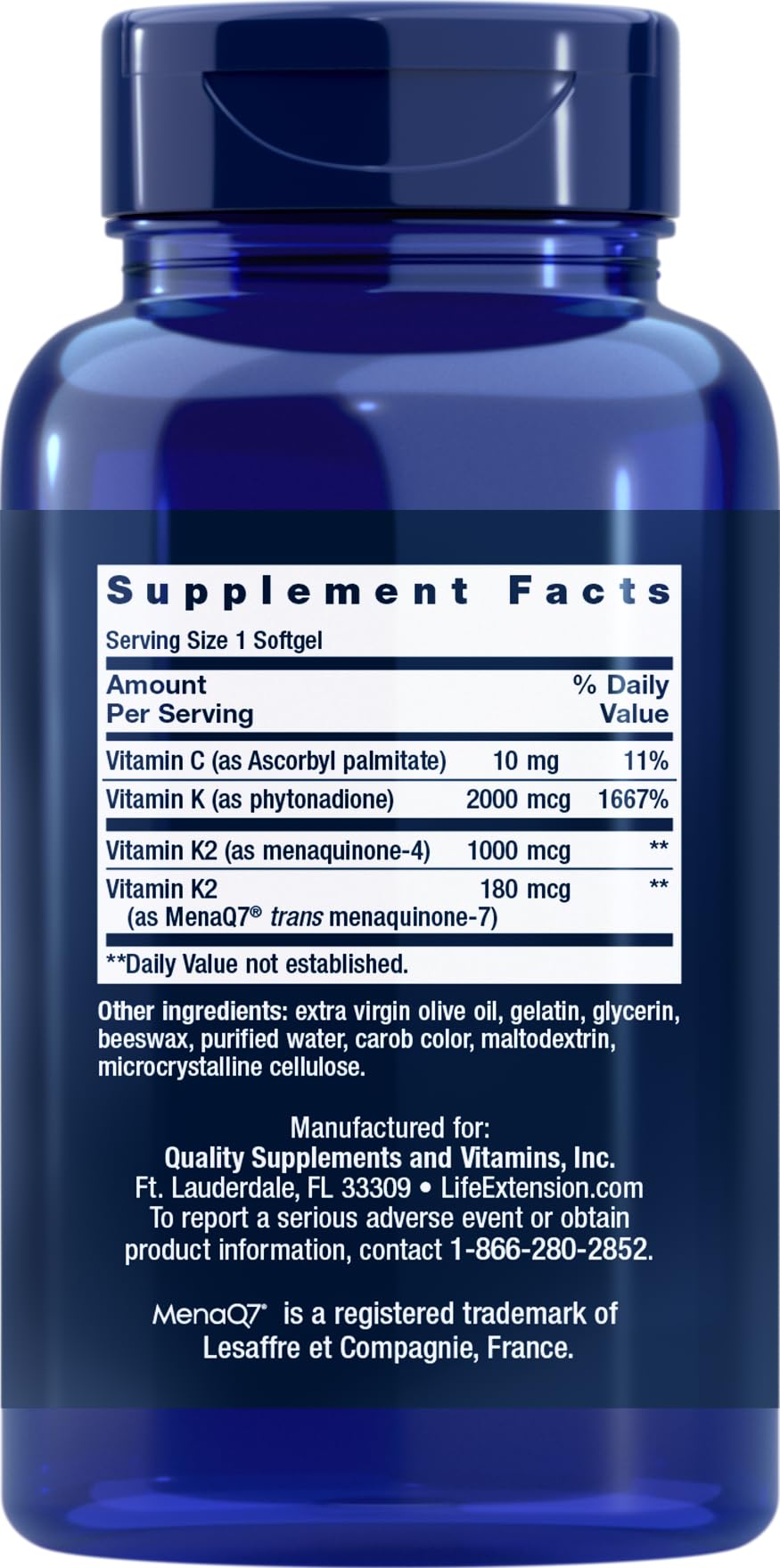 Life Extension Super K – 150 Softgels (Pack of 2) with Vitamin K, K2 & Vitamin C