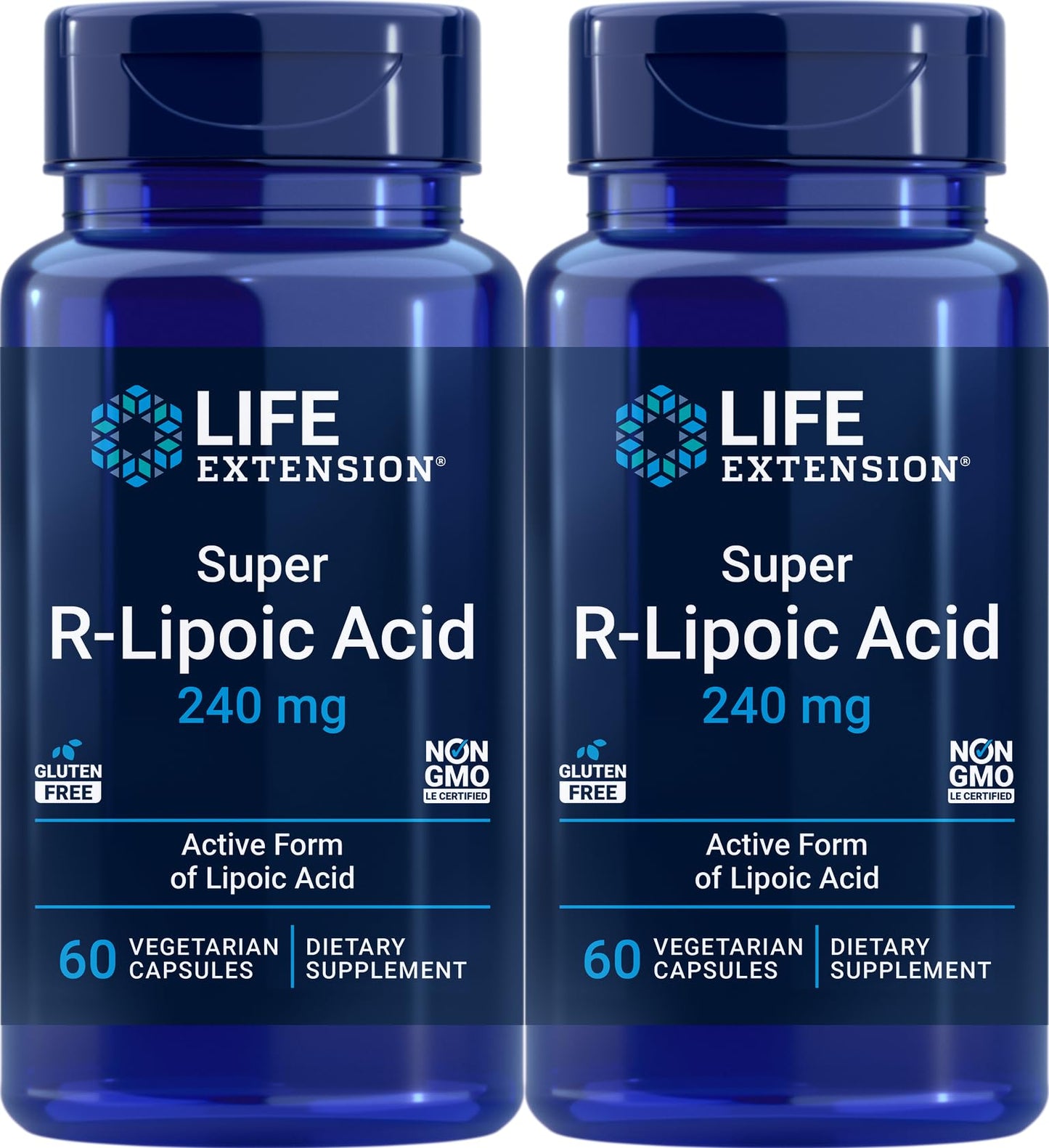Life Extension Super R-Lipoic Acid 240 mg – 60 Vegetarian Capsules (Pack of 2)