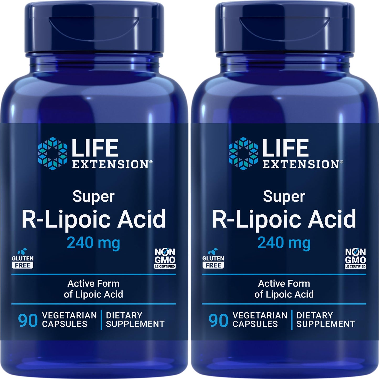 Life Extension Super R-Lipoic Acid 240 mg - 90 Vegetarian Capsules (Pack of 2)