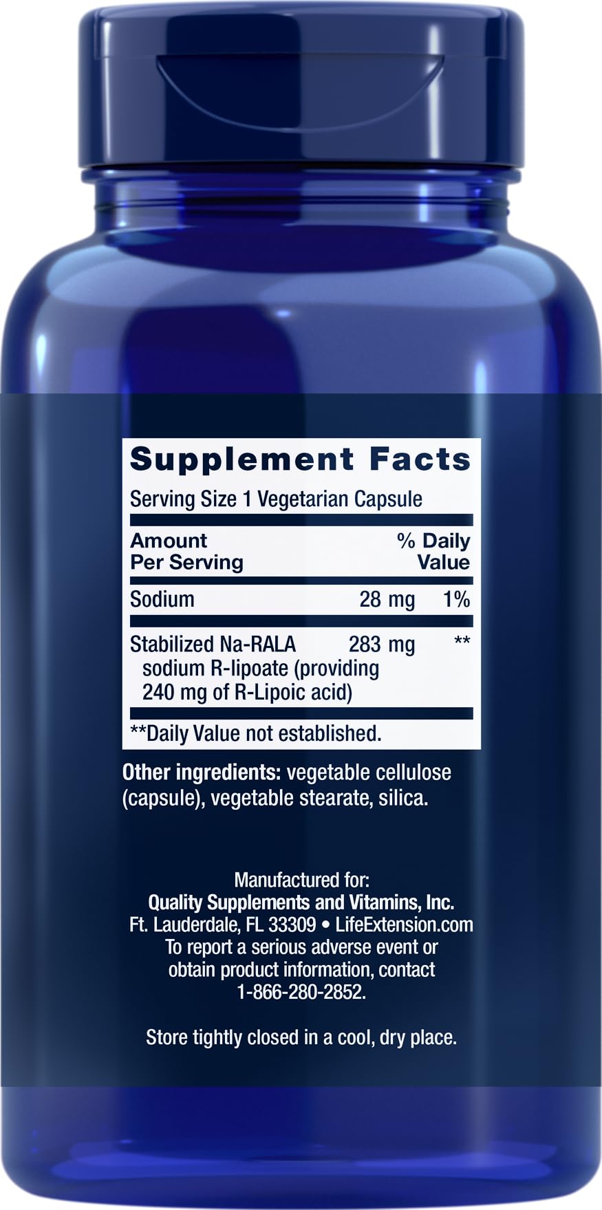 Life Extension Super R-Lipoic Acid 240 mg - 90 Vegetarian Capsules (Pack of 2)