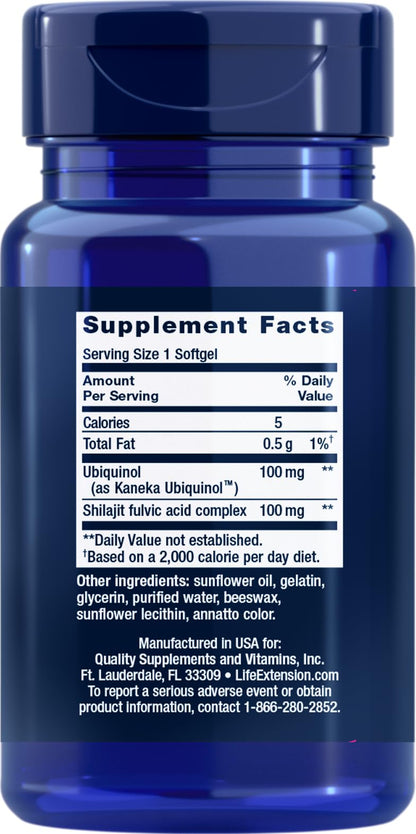 Life Extension Super Ubiquinol CoQ10 with Enhanced Mitochondrial Support 100 mg – 60 Softgels (Pack of 2)