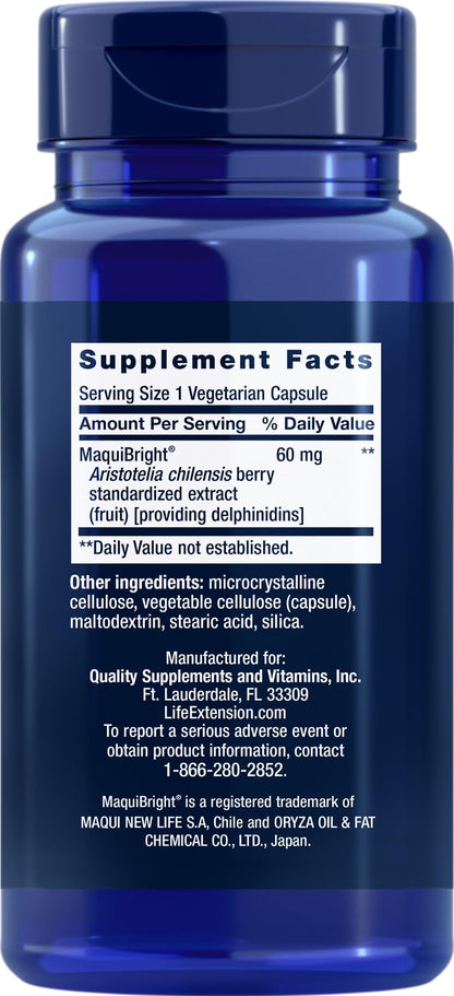 Life Extension Tear Support with MaquiBright 60 mg – 30 Vegetarian Capsules (Pack of 2)