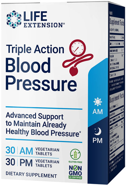 Life Extension Triple Action Blood Pressure – Day & Night Heart Health Support