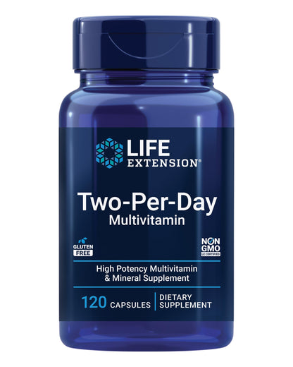 Life Extension Two-Per-Day Multivitamin – 120 Capsules, Non-GMO, Gluten-Free, Two-Month Supply