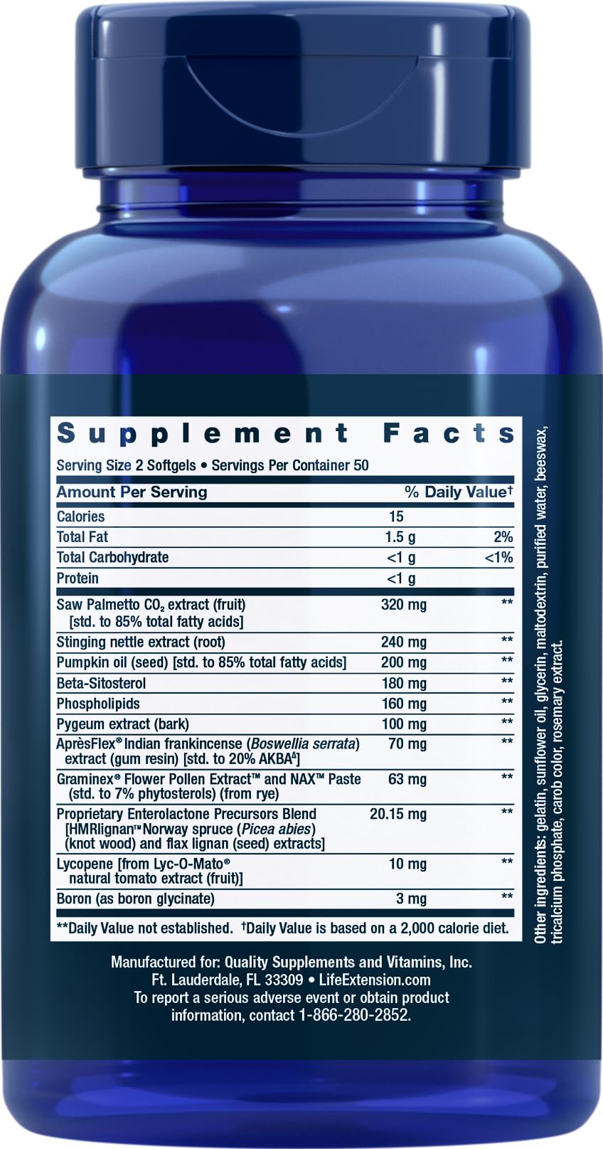 Life Extension Ultra Prostate Formula – 100 Softgels (2 Pack) for Prostate Support