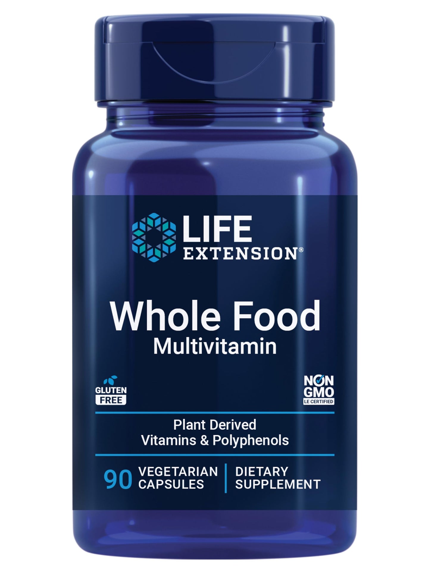 Life Extension Whole Food Multivitamin – Plant-Derived Vitamins, Gluten-Free, 90 Capsules