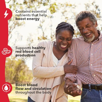 LifeSeasons Blood Nourish-R - Iron Deficiency Supplement - Supports Anemia, Fatigue, Paleness & Dizziness - 60 Capsules