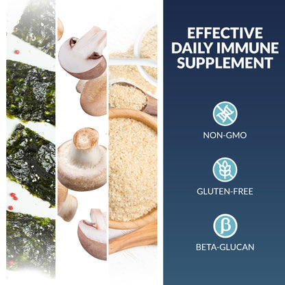 Life Source Basics Immune Support Activator - Beta-Glucan 60 Caps | Non-GMO & Vegan