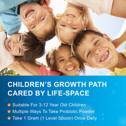 Life-Space Probiotic for Children 3-12 | 10 Billion CFU Multistrain | Digestive & Immunity Support | 60 g