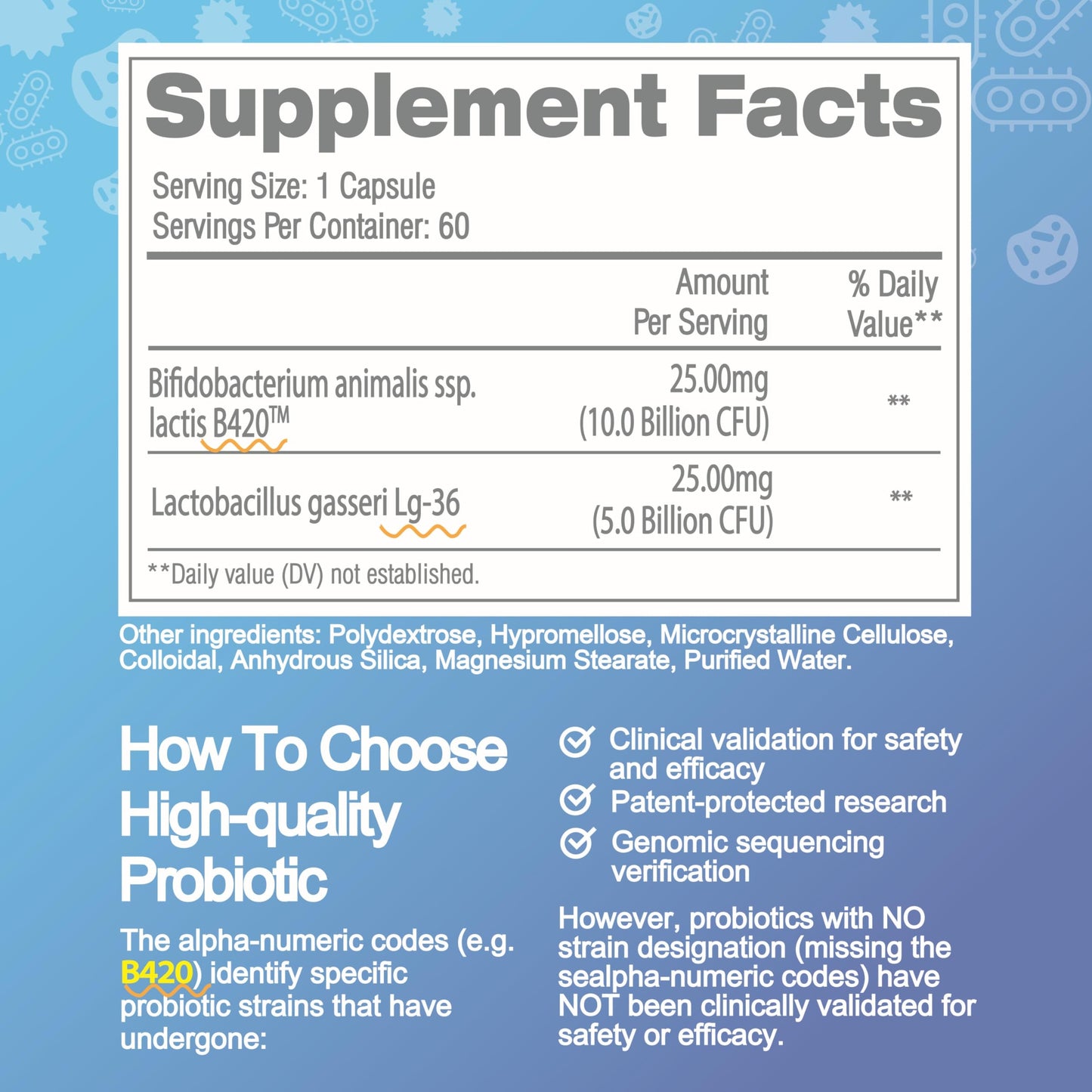 Life-Space Shape B420 Probiotics — Prebiotic + Probiotic for Metabolism Support, 60 Veg Capsules (2-Month Serving)