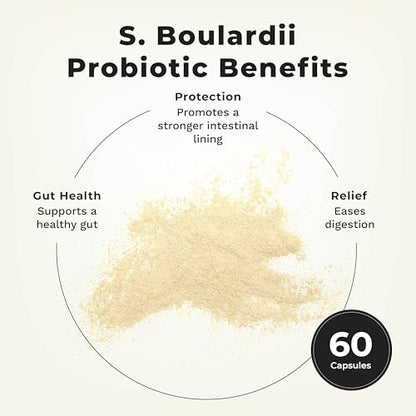 LifeSeasons Essentials S. Boulardii Probiotic – Immune & Digestive Support (60 Capsules)