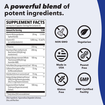 LifeSeasons Focus-R | Concentration Support Supplement (60 Capsules)