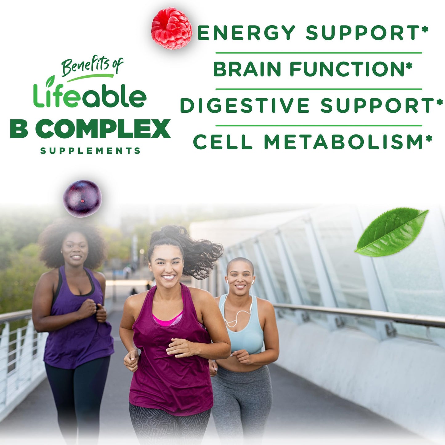 Lifeable Vitamin B Complex Gummies for Adults – Energy & Nervous System Support | Vegan (90 Gummies)