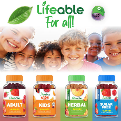 Lifeable Prebiotic Fiber Gummies for Kids – 5g Fiber, 90 Gummies | Digestive Health