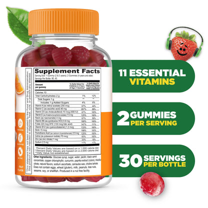 Lifeable Kids Multivitamin Gummies – Immune Support for Kids | 90 Gummies