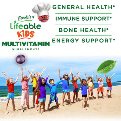 Lifeable Kids Multivitamin Gummies – Immune Support for Kids | 90 Gummies