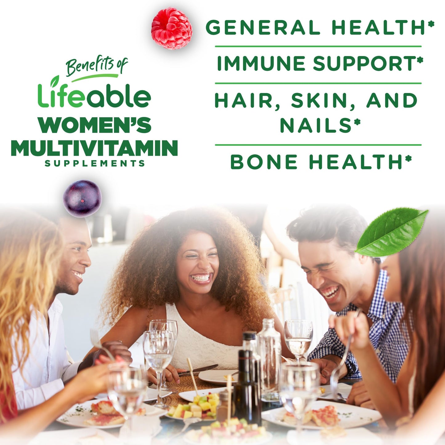 Lifeable Women's Multivitamin Gummy – A, C, D, E, B Vitamins, Iodine, Zinc | 90 Gummies