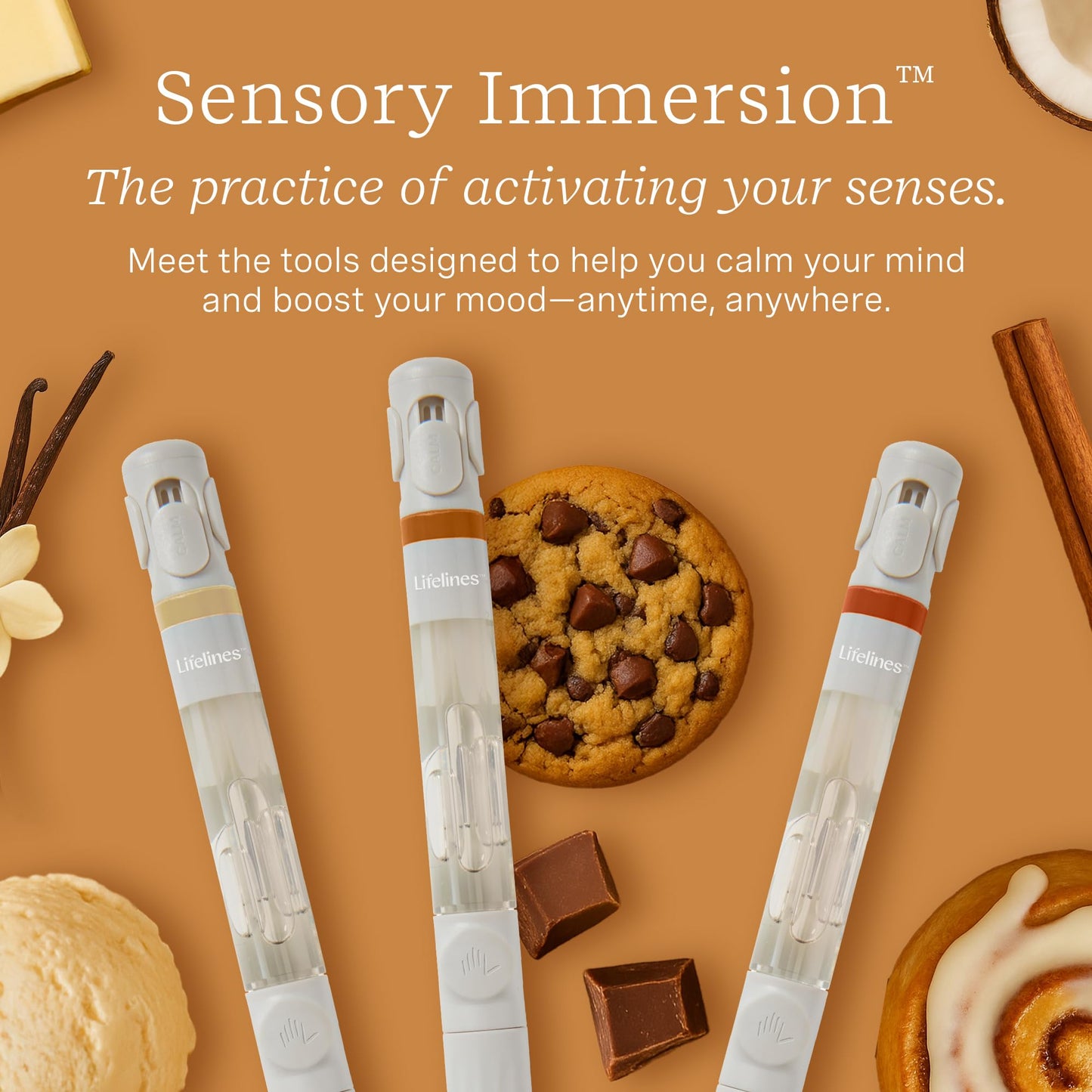 Lifelines Pen Diffuser Set – Favorite Desserts 3-Pack | Aromatherapy Writing Pens