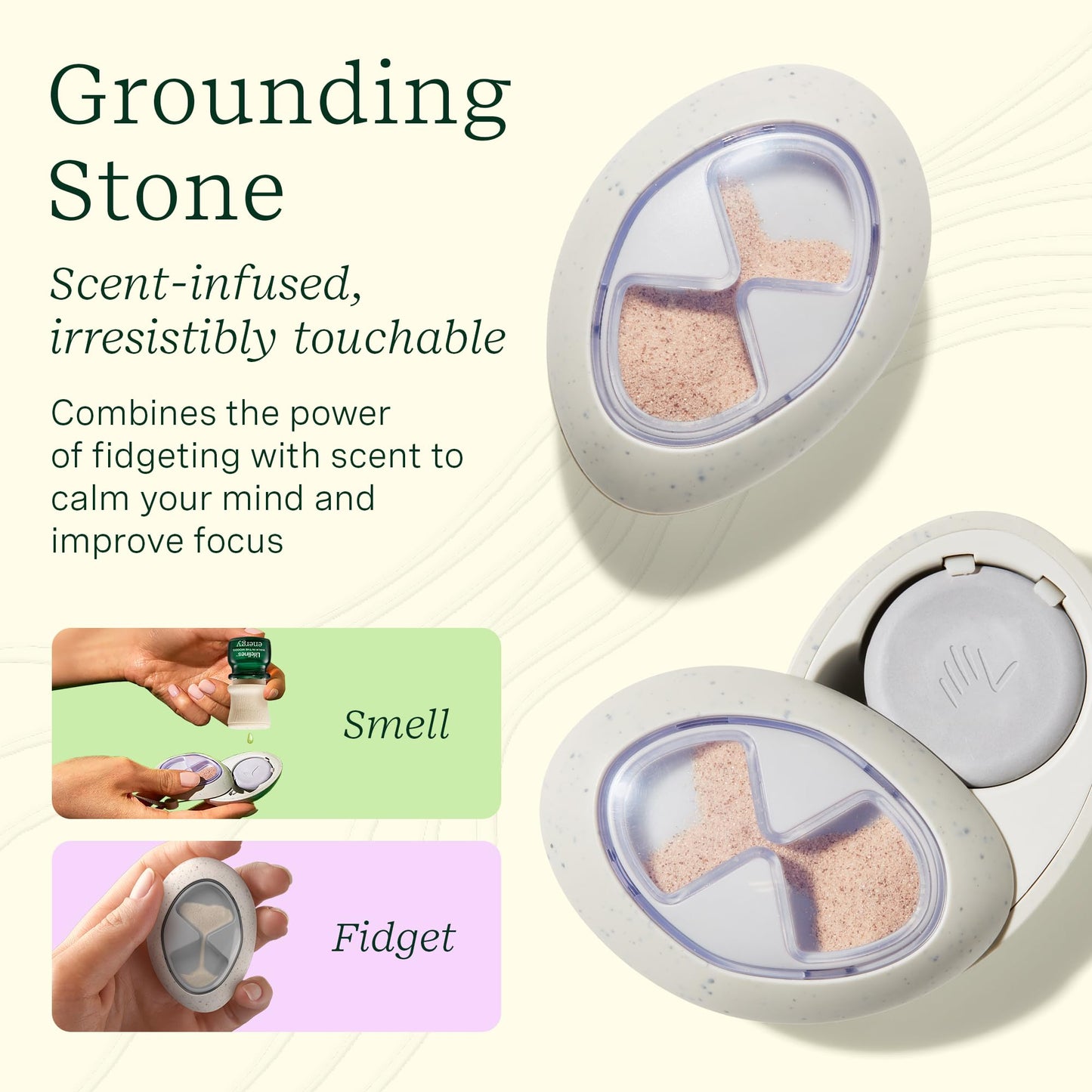 Lifelines Sensory Essentials Travel Set | Portable Diffuser, Fidget Stone & 3 Essential Oil Blends