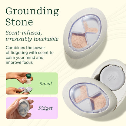 Lifelines Sensory Essentials Travel Set | Portable Diffuser, Fidget Stone & 3 Essential Oil Blends