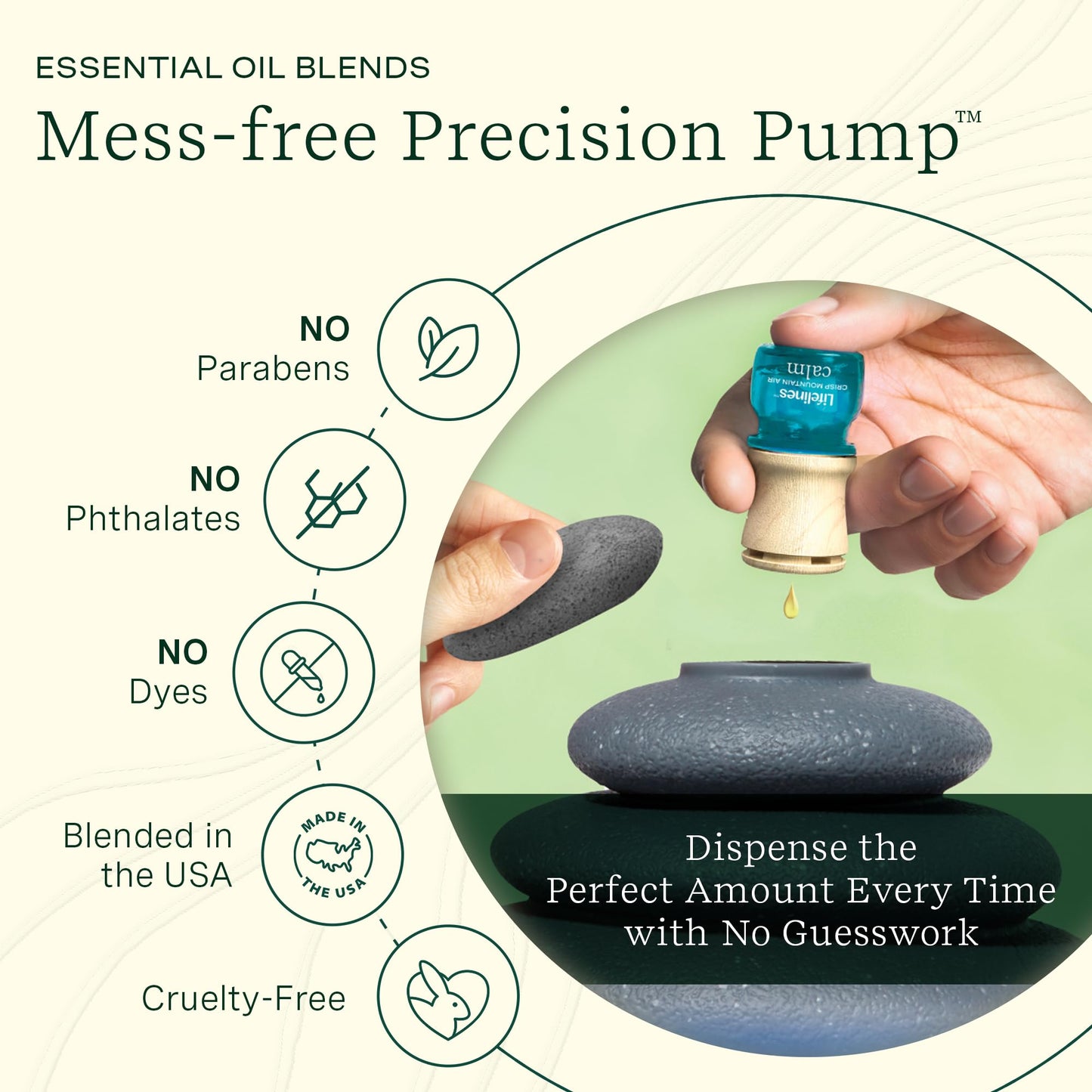 Lifelines Stacking Stones Aromatherapy Diffuser – Calming Mist & Auto-Shutoff