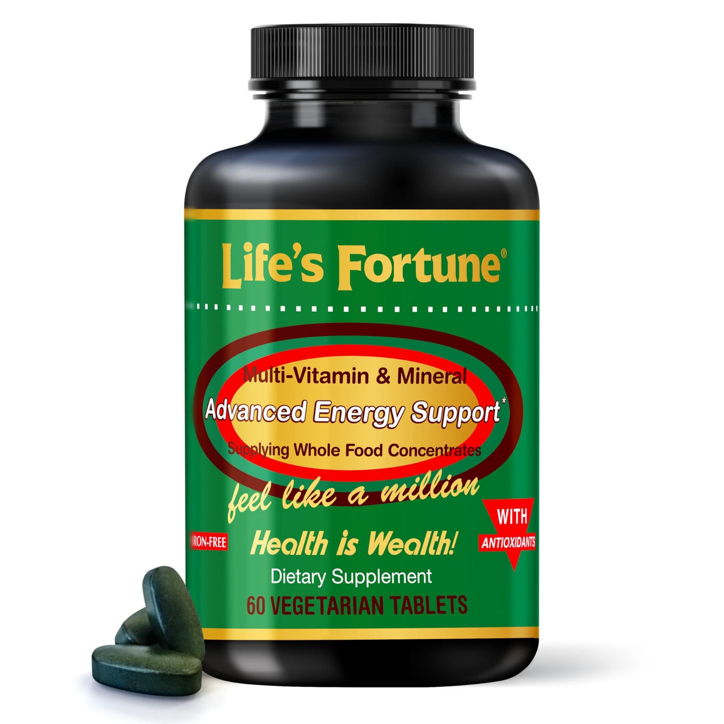 Life's Fortune Multivitamin & Mineral – 60 Tablets | All-Natural Energy & Whole-Food Formula