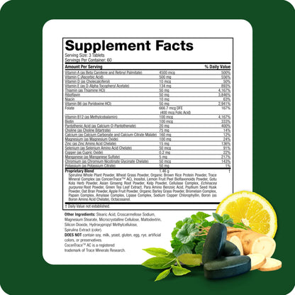 Life's Fortune Multivitamin & Mineral – 60 Tablets | All-Natural Energy & Whole-Food Formula