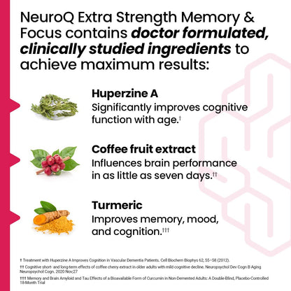 LifeSeasons NeuroQ Memory & Focus Extra Strength — Cognitive Support