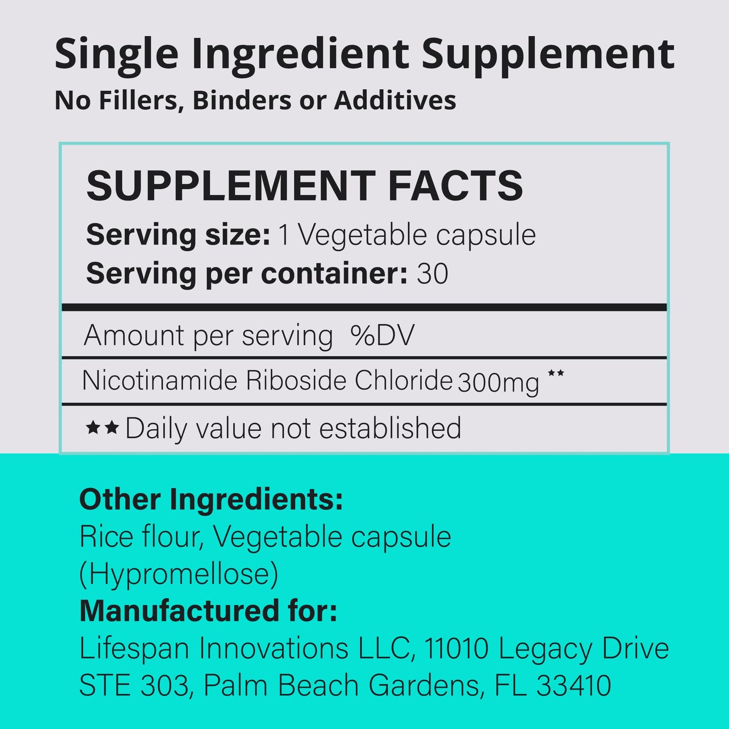 Pure NR 300mg by Lifespan Innovations – NAD⁺ Support & Healthy Aging