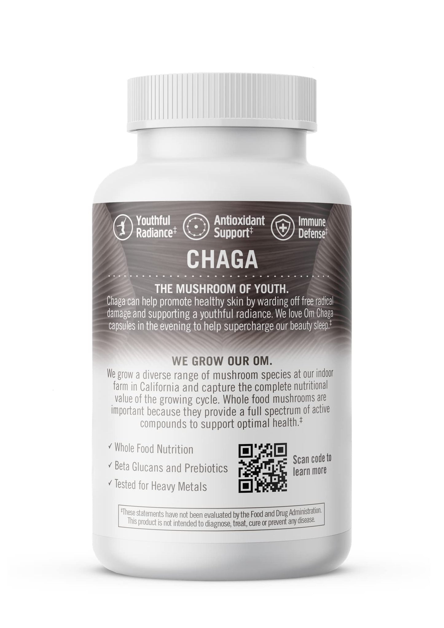 Om Mushroom Superfood Chaga Capsules | Immune Support, 90 Count