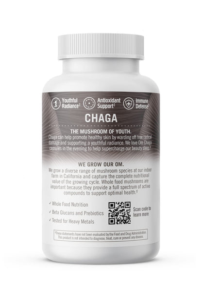 Om Mushroom Superfood Chaga Capsules | Immune Support, 90 Count