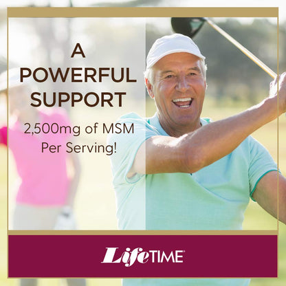 LIFETIME 100% Pure MSM (Methylsulfonylmethane) Powder | Supports Healthy Joints & Skin | 2500 mg Per Serving | 16 oz, 180 Servings